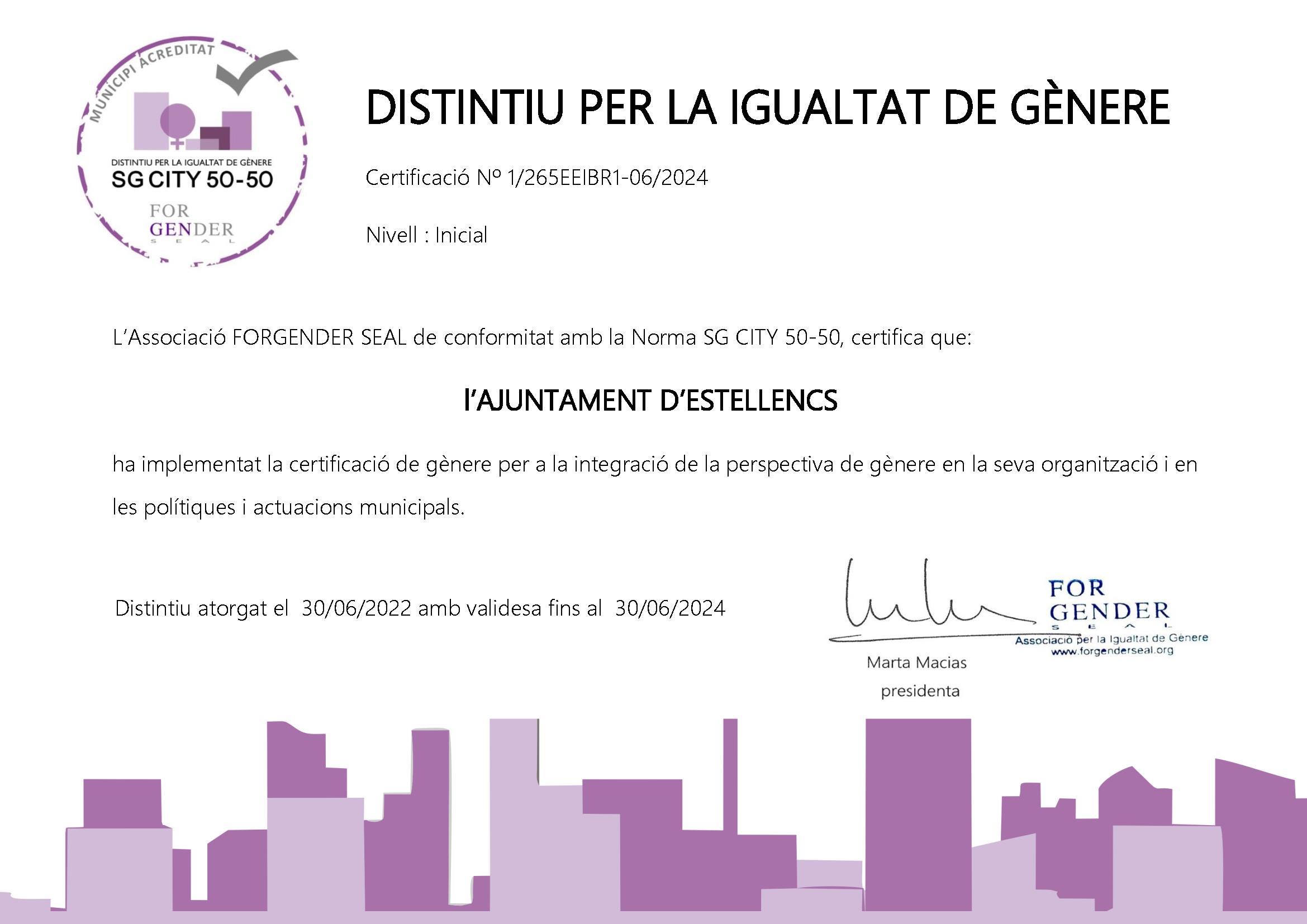 CERTIFICAT RENOVACIÓ SG CITY 50-50 MUNICIPAL